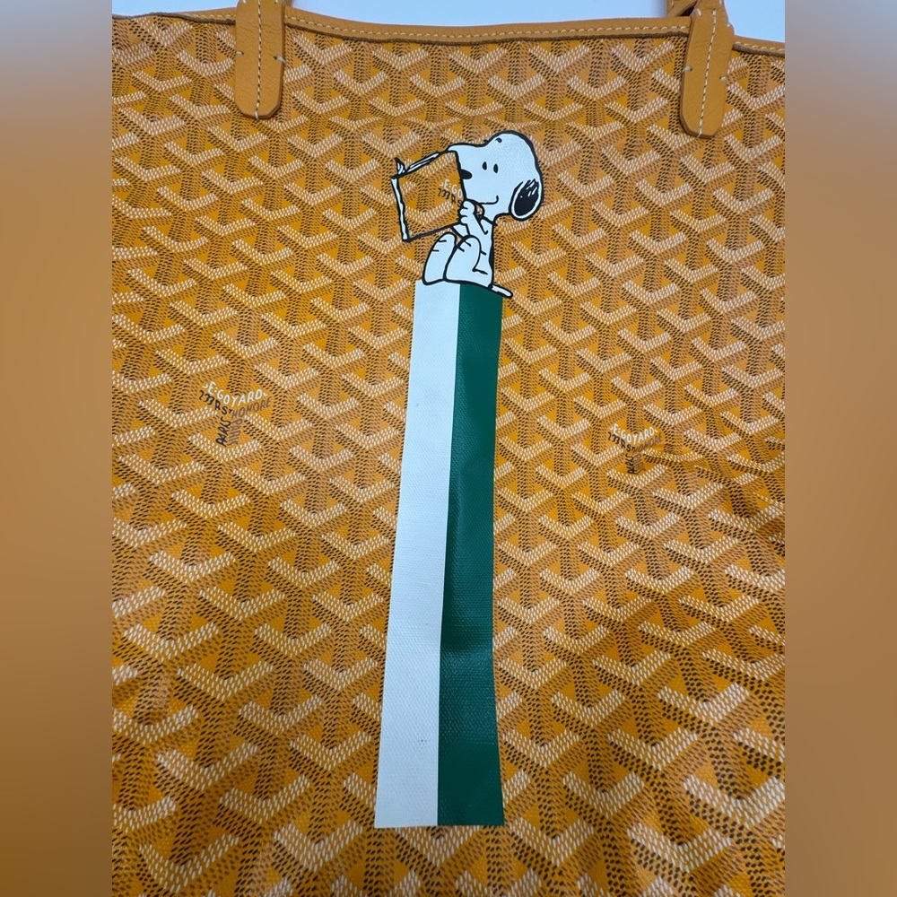 Goyard St Louis GM Yellow Snoopy Marquage Tote w/ Pochette & Dust Bag - Picture 6 of 17